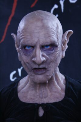 Full-face vampire silicone mask handcrafted with ultra-realistic textures and expression