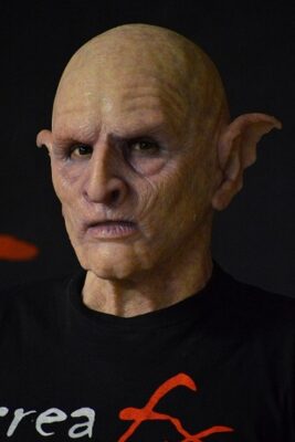 Full-face vampire silicone mask handcrafted with ultra-realistic textures and expression