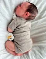 Oliver is poured in platinum grade marshmallow silicone giving his skin a very realistic feel