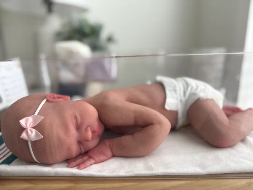 The Cuddle Realistic Silicone Baby provides emotional support